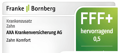 Franke & Bornberg Siegel FFF+ — AXA Zahn Komfort (Produktstand 04/2026)